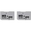 Bsowte 2X lettore di schede Micro-SD TF a MS Pro Card Adapter singolo doppio slot per PSP Gamepad per PSP
