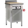 D.L. SERVICE Cuocipiadina a gas 4 piadine, con struttura aperta e Piano in Pietra Refrattaria - cm 65 x 73 x 96 h