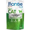 Monge Natural Grill Adult Cibo Umido per Gatti - Coniglio - 28x85 gr