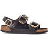 Birkenstock Ciabatte Milano Big Buckle nere Narrow Fit