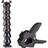 MAXY SUPPORTO PROFESSIONALE UNIVERSALE ST-125 BLACK PER GOPRO NYLOX TREVI AKASO APEXCAM COOAU WOLFANG EZVIZ