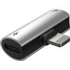 BASEUS ADATTATORE ORIGINALE L46 ADATTATORE AUDIO DA LIGTHNING DOPPIATORE 2X LIGTHNING METAL PER IPHONE