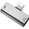 HOCO ADATTATORE ORIGINALE LS25 AUDIO DA LIGTHNING SDOPPIATORE DUAL LIGTHNING METAL PER IPHONE