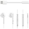 HUAWEI AURICOLARE AM115 + ADATTATORE ORIGINALE CM20 E AUDIO DA JACK A TYPE C WHITE BULK PER SMARTPHONE