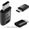 SAMSUNG ADATTATORE ORIGINALE EE-GN930 (GH98-41290A) DA MICROUSB TYPE B A TYPE C BLACK BULK PER SMARTPHONE