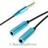 MAXY ADATTATORE SDOPPIATORE JACK 3,5MM 2 CANALI UNIVERSALE BLU PER SMARTPHONE