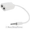MAXY ADATTATORE SDOPPIATORE JACK 3,5MM 2 CANALI UNIVERSALE WHITE PER CELLULARI E TABLET