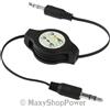 MAXY CAVO AUDIO UNIVERSALE JACK 3,5MM-JACK 3,5MM RETRATTILE BLACK BULK PER CELLULARI TABLET