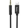 HOCO CAVO AUDIO AUX LIGNTHINIG 8 PIN APPLE TO JACK 3,5MM PROLUNGA 1M BLACK BULK PER IPHONE