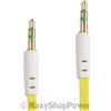 MAXY CAVO AUDIO JACK 3,5MM-JACK 3,5MM GUAINA PIATTA ANTIAGGROVIGLIAMENTE PROLUNGA 1M YELLOW BULK