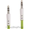 MAXY CAVO AUDIO JACK 3,5MM-JACK 3,5MM GUAINA PIATTA ANTIAGGROVIGLIAMENTO PROLUNGA 1M GREEN BULK