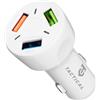 TACTICAL CARICABATTERIE ORIGINALE DA ACCENDISIGARI AUTO APD-369 7A CON 3X USB WHITE PER SMARTPHONE