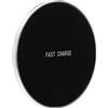 MAXY CARICABATTERIE PER CASA UFFICIO CIRCOLARE WIRELESS FAST CHARGER QI FC05 2A 10W SILVER PER SMARTPONE