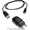 ALCATEL CARICABATTERIE ORIGINALE DA CASA USB UC12EU 5W + CAVO MICROUSB BLACK PER SMARTPHONE