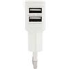 MAXY CARICABATTERIE DA PARETE PER CASA DUAL USB USBDUAL2A 10W 2A WHITE PER SMARTPHONE