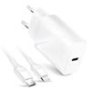 FORCELL CARICABATTERIE PER CASA USB-C 20W CONNETTORE APPLE 8-PIN WHITE PER IPHONE X 12 13 14 PRO