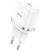 HOCO CARICABATTERIE DA CASA ORIGINALE N24 USB-C FAST CHARGER 20W WHITE PER SMARTPHONE