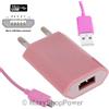 MAXY CARICABATTERIE DA PARETE PER CASA UFFICIO USB HHC-001 5W+ CAVO MICROUSB PINK