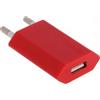 MAXY CARICABATTERIE DA PARETE PER CASA UFFICIO USB UNIVERSALE HHC-001 5W 1A RED PER CELLULARI