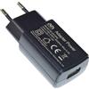 MOBILEWIRE CARICABATTERIE DA PARETE PER CASA UFFICIO USB UNIVERSALE A6-501000 5W 1A BLACK BULK PER CELLULARI