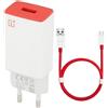 ONEPLUS CARICABATTERIE ORIGINALE DA PARETE PER CASA USB AY0520 10W + CAVO TYPE C RED BULK PER 3 3T 5