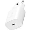 SAMSUNG CARICABATTERIE FAST CHARGING ORIGINALE ULTRA RAPIDO CASA DA RETE USB-C EP-TA800 25W WHITE BULK PER SMARTPHONE