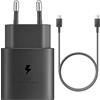 SAMSUNG CARICABATTERIE FAST CHARGING ORIGINALE ULTRA RAPIDO CASA USB-C TYPE C EP-TA800 25W BLACK BULK SMARTPHONE