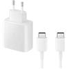 SAMSUNG CARICABATTERIE FAST CHARGING ORIGINALE ULTRA RAPIDO CASA USB-C TYPE C EP-TA845 45W WHITE BULK SMARTPHONE
