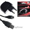 TEL1 CARICABATTERIE PARETE USB 5W UNIVERSALE + CAVO MICROUSB BLACK PER CELLULARI