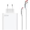 XIAOMI CARICABATTERIE ORIGINALE CASA MDY-13-EE 120W FAST TURBO CHARGE CAVO USB-C WHITE BULK SMARTPHONE