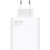 XIAOMI CARICABATTERIE ORIGINALE CASA USB MDY-13-EE 120W FAST TURBO CHARGE WHITE BULK SMARTPHONE