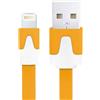 MAXY CAVO DATI E RICARICA 8 PIN GUAINA PIATTA ANTI AGGROVIGLIAMENTO 3 METRI ORANGE PER IPHONE