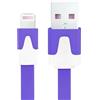 MAXY CAVO DATI E RICARICA 8 PIN GUAINA PIATTA ANTI AGGROVIGLIAMENTO 3 METRI PURPLE PER IPHONE