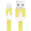MAXY CAVO DATI E RICARICA 8 PIN GUAINA PIATTA ANTI AGGROVIGLIAMENTO 3 METRI YELLOW PER IPHONE