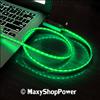 MAXY CAVO DATI E RICARICA LED LUMINOSO MICROUSB 1 METRO GREEN PER SMARTPHONE