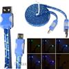 MAXY CAVO DATI E RICARICA LED-LACE LUMINOSO CORDINO MICROUSB BLU BULK PER SMARTPHONE