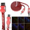 MAXY CAVO DATI E RICARICA LED-LACE LUMINOSO CORDINO MICROUSB RED BULK PER SMARTPHONE