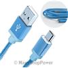 MAXY CAVO DATI E RICARICA MICROUSB 1 METRO METALLICO BLU PER SMARTPHONE