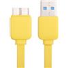MAXY CAVO DATI E RICARICA MICROUSB 3.0 GUAINA PIATTA ANTI AGGROVIGLIAMENTO 1 METRI YELLOW BULK PER SMARTPHONE