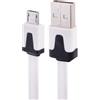 MAXY CAVO DATI E RICARICA MICROUSB GUAINA PIATTA ANTI AGGROVIGLIAMENTO 2 METRI WHITE BULK PR SMARTPHONE