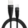 MAXY CAVO DATI E RICARICA USB TO LIGHTNING CONNECTOR C170 BLACK 3M PER APPLE IPHONE IPAD