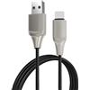 MAXY CAVO DATI E RICARICA USB TO TYPE C CONNECTOR C128 BLACK 1M PER SAMSUNG GALAXY LG XIAOMI