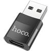 HOCO ADATTATORE OTG ORIGINALE UA17 USB 2.0 - Type C CHARGE BLACK PER SMARTPHONE