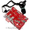 CELLY CUSTODIA FONDINA CON LACCIO DA COLLO PUKKA-44 GLAMOUR CASE UNIVERSALE RED-SILVER