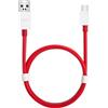 ONEPLUS CAVO DATI E RICARICA Type C ORIGINALE DASH RICARICA RAPIDA 100CM RED BULK PER MODEL 3 3T 5 6