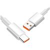 XIAOMI CAVO DATI E RICARICA ORIGINALE TURBO CHARGE TYPE-C 5A 1M WHITE BULK PER SMARTPHONE