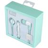 ACURA AURICOLARE CU-1020 ORIGINALE STEREO IN-EAR JACK 3,5MM BLU PER ANDROID IPHONE