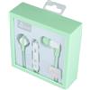 ACURA AURICOLARE CU-1020 ORIGINALE STEREO IN-EAR JACK 3,5MM GREEN PER ANDROID IPHONE