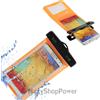 MAXY CUSTODIA WATERPROOF CASE UNIVERSALE 5,5 IPX8 ORANGE DA SPIAGGIA PER SMARTPHONE