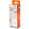 JBL AURICOLARE ORIGINALE STEREO T290 IN-EAR PURE BASS GOLD PER IOS IPHONE GALAXY ANDROID